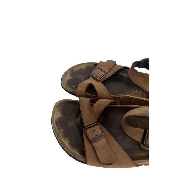 Birkenstock Milano Brown Leather Ankle Strap Buckle Sandals Size 37 LS - Picture 2 of 9